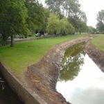 Old Concrete Channel Adjacent To New Channel