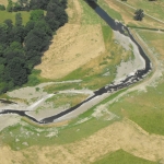 Aerial of river Rhiw