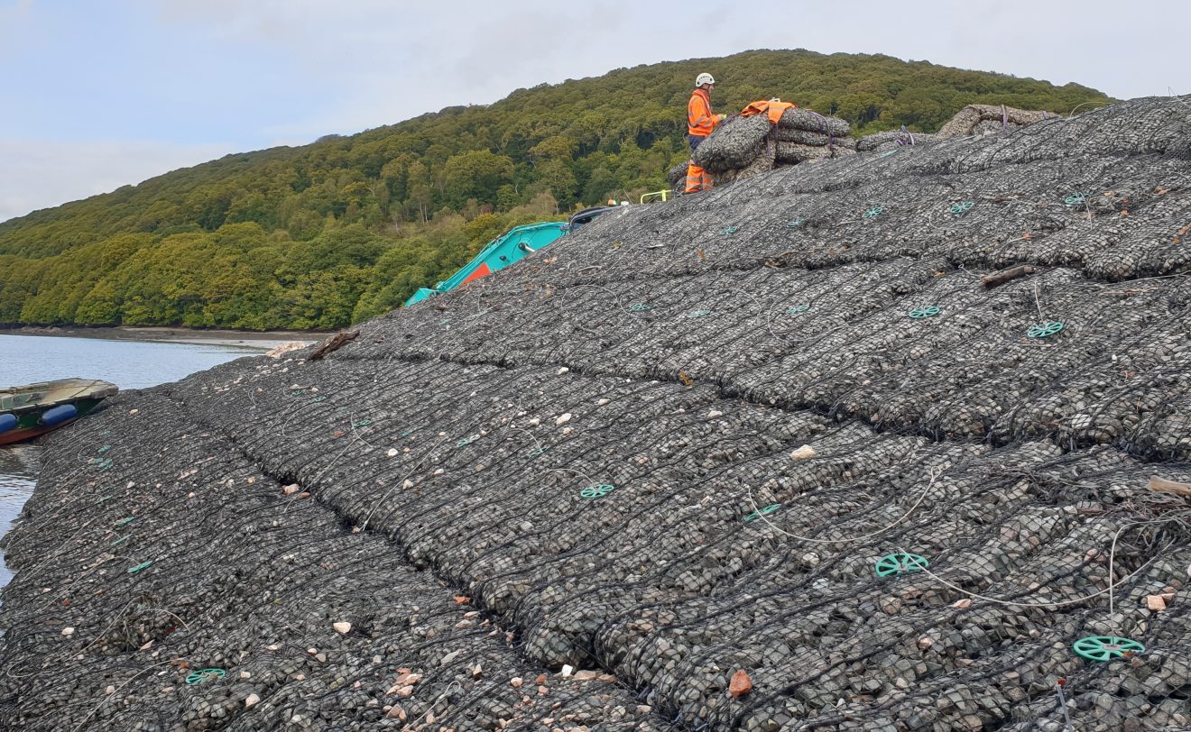 Rock Mattresses as erosion protection on slopes and embankments