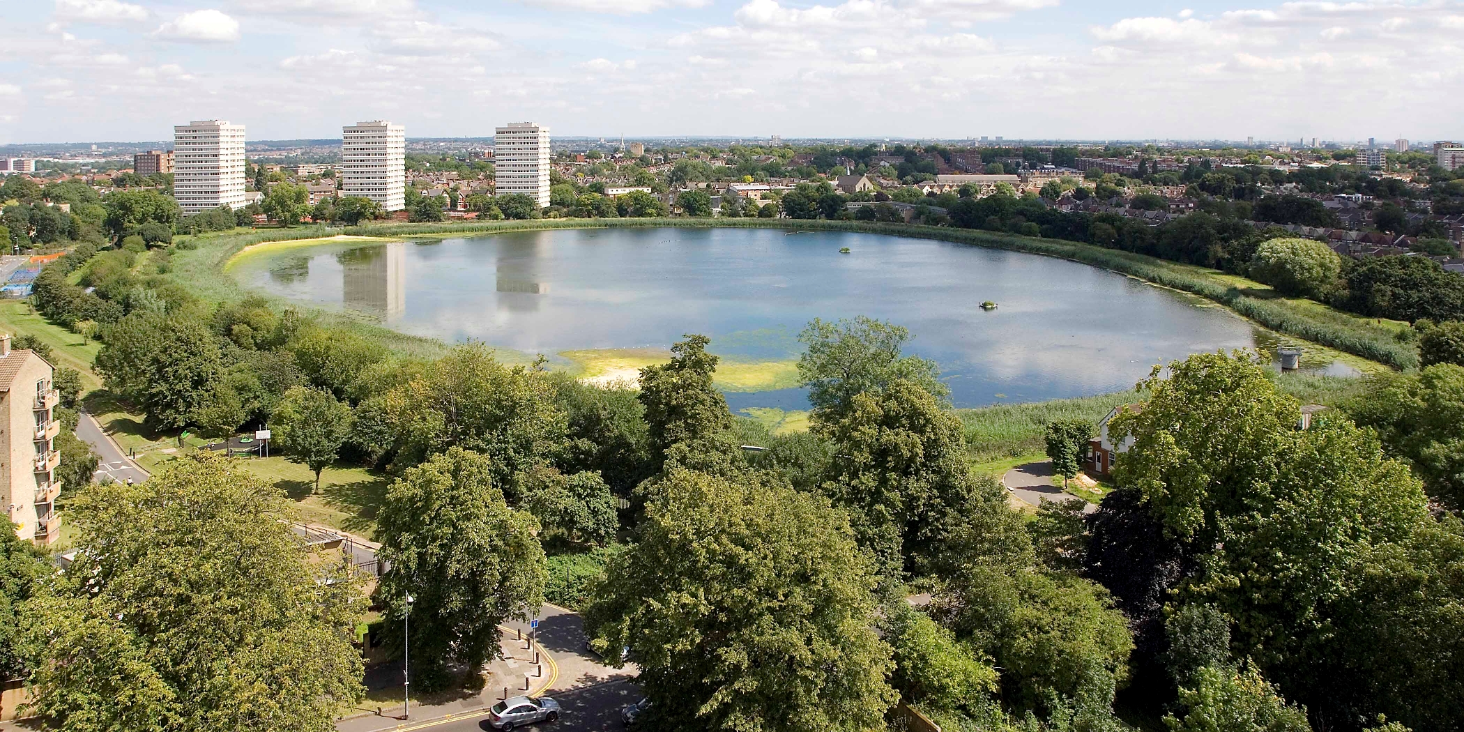 Woodberry Wetlands from the air