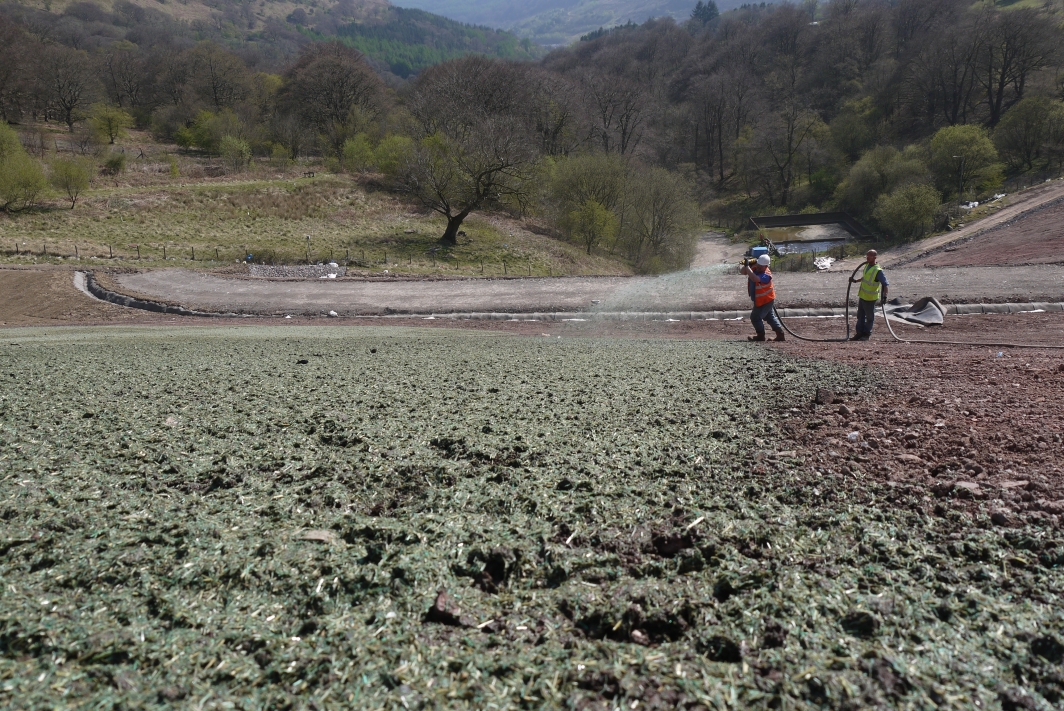 HydraCX erosion control being applied