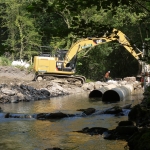 Silt Wattles reduce silts arising from river crossing construction