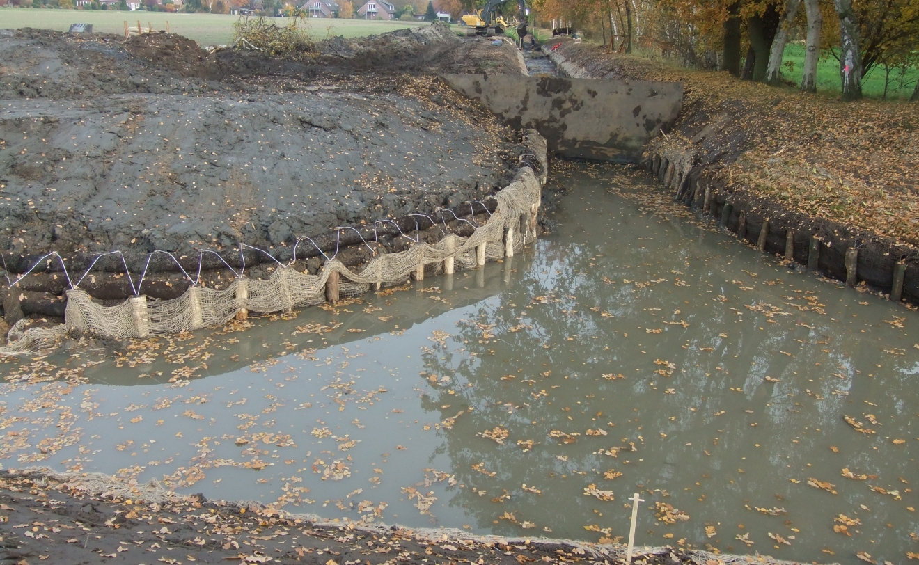 Aqualogs just installed as erosion control