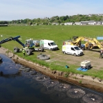 AquaRockBags going in river bank restoration works