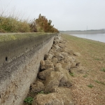 Existing concrete wave wall