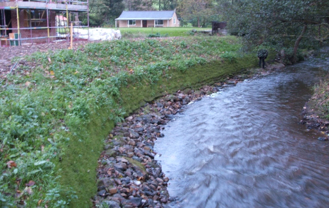 FlexMSE installation on a steep bank vegetated