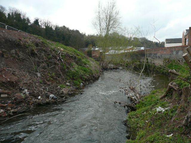 Collapsed river bank