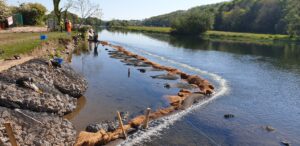 Sediment control whilst placing AquaRock Bags